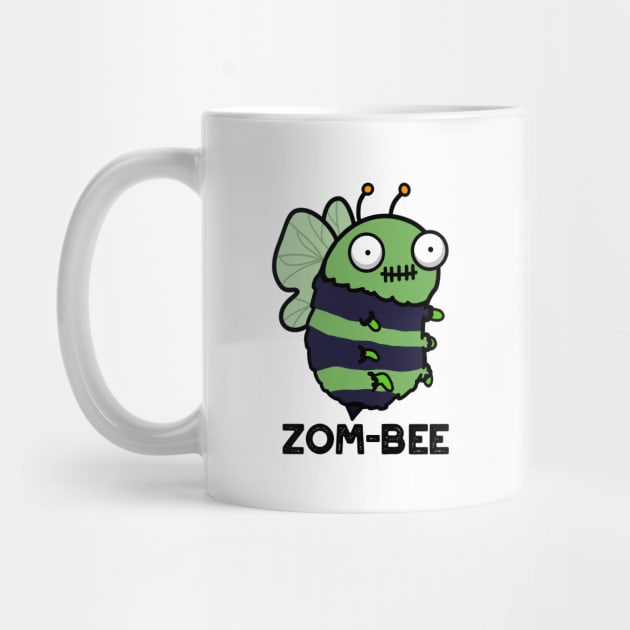 Zom-bee Cute Halloween Zombie Bee Pun by punnybone